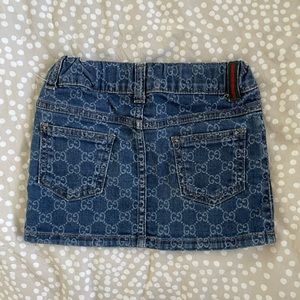 AUTHENTIC Toddler Gucci Denim Skirt 3T